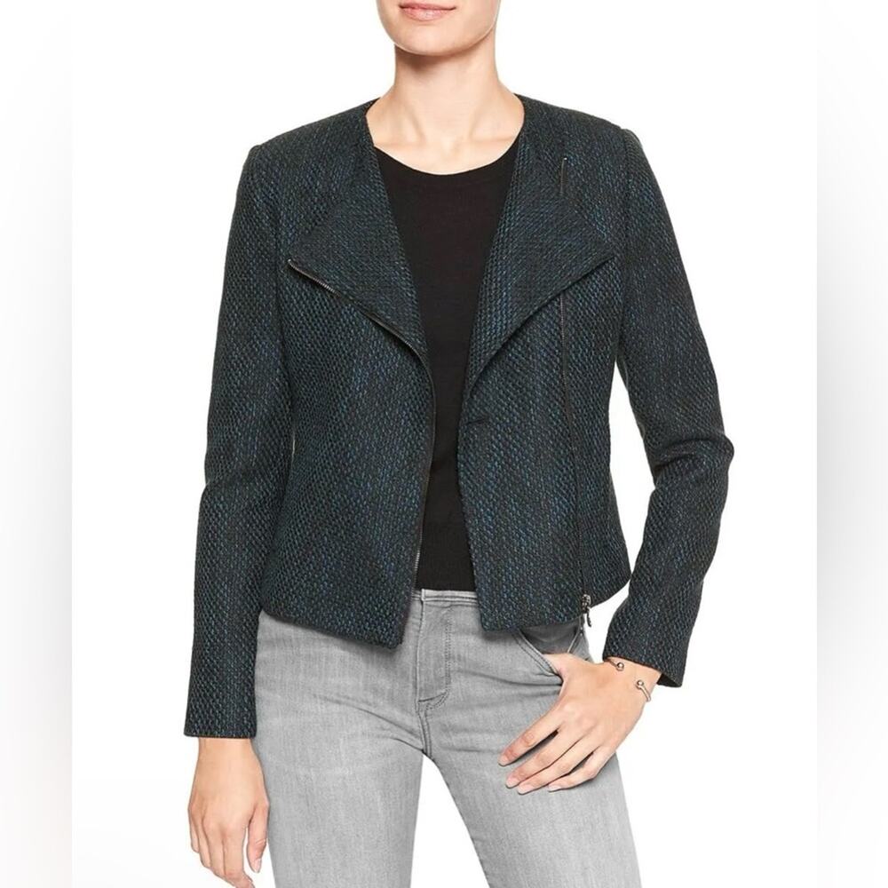 Banana Republic Dark Green Textured Blazer